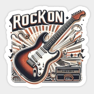 Vintage electric guitar Sticker